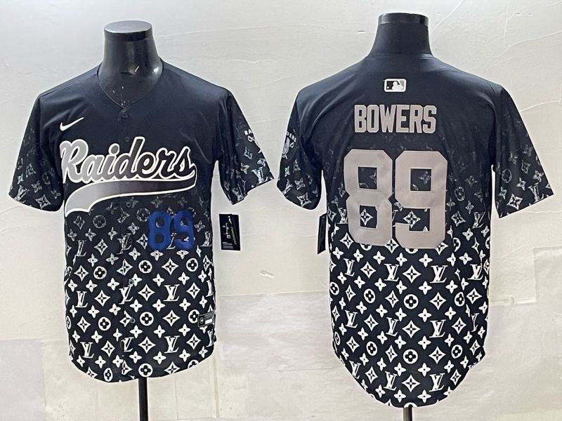Men 2025 Nike Oakland Raiders #89 Bowers black Limited NFL Jersey 01